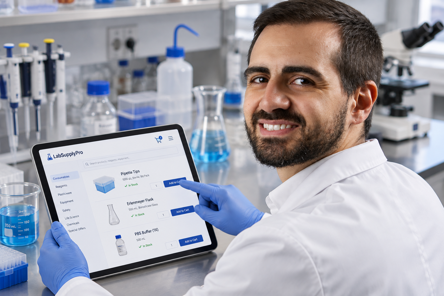 Pedido feito pelo tablet na bancada